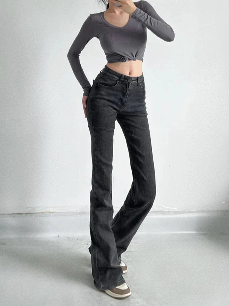 Heart Pocket Flare Jeans - KAYSMAR