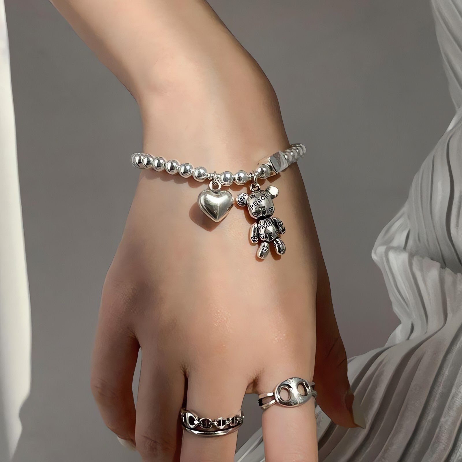Heart and Bear Bracelet - KAYSMAR