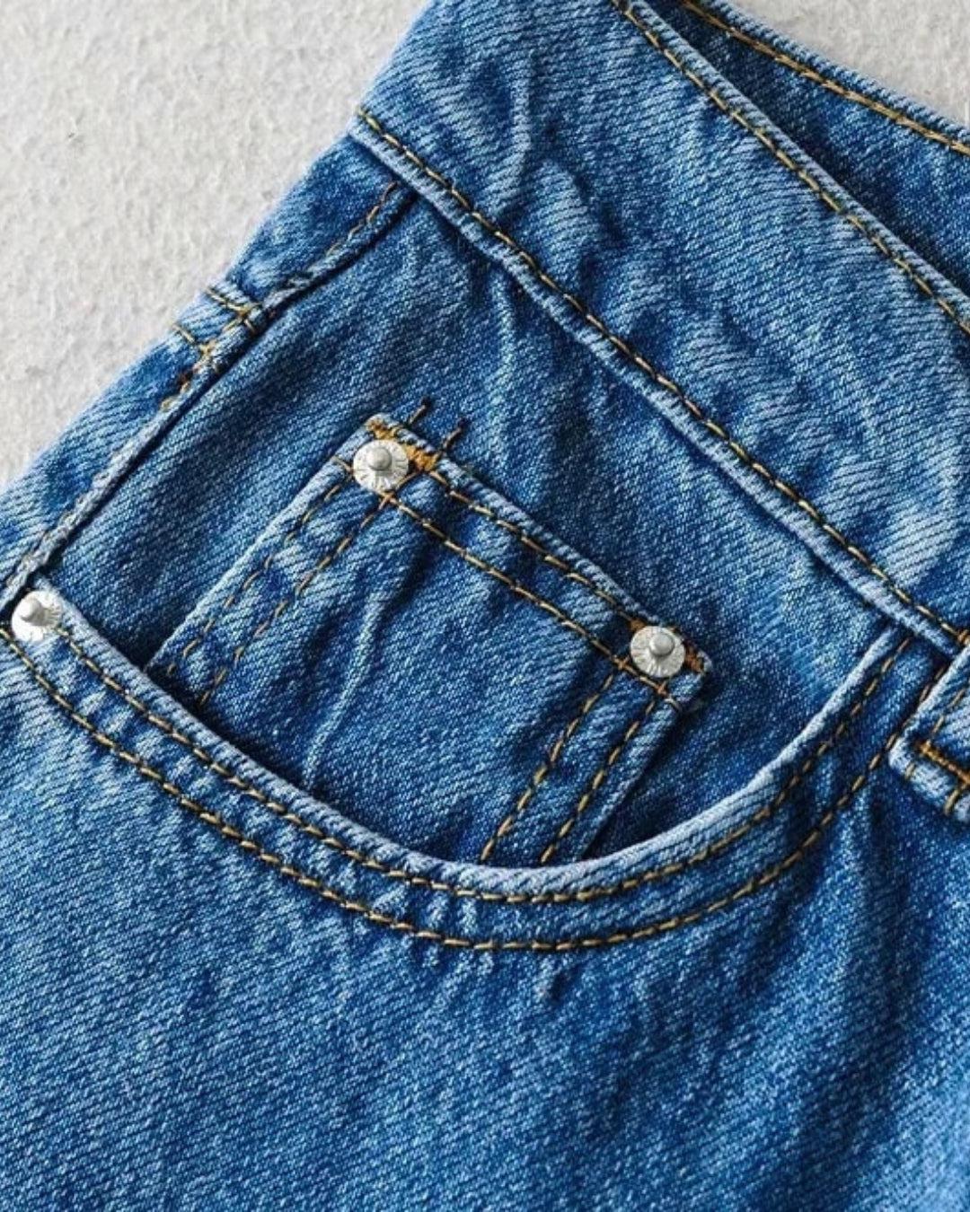 High Waist Casual Washed Jeans - KAYSMAR