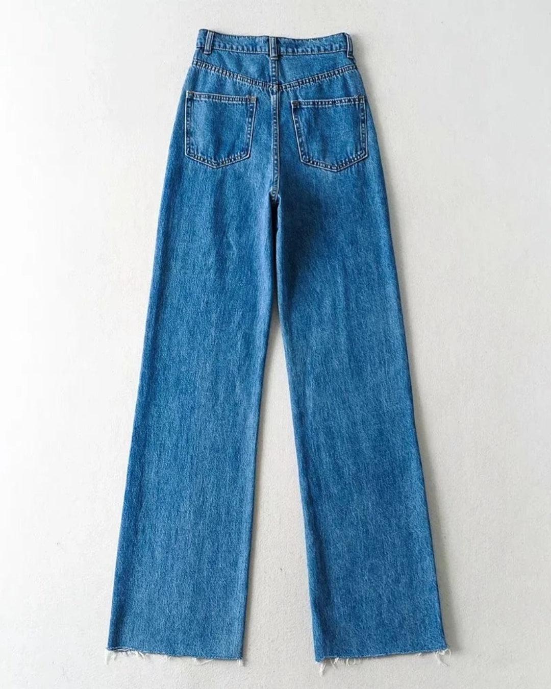 High Waist Casual Washed Jeans - KAYSMAR