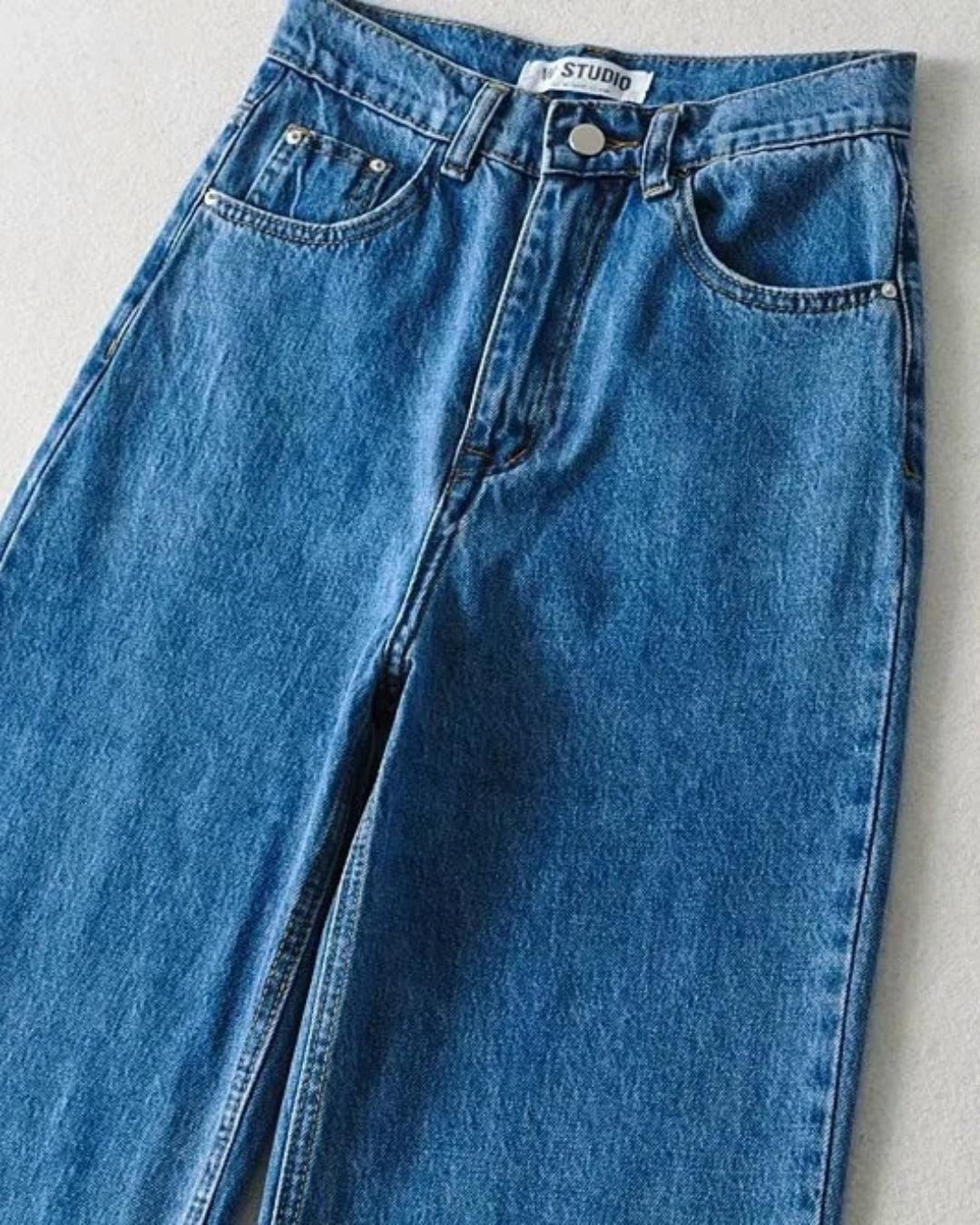 High Waist Casual Washed Jeans - KAYSMAR