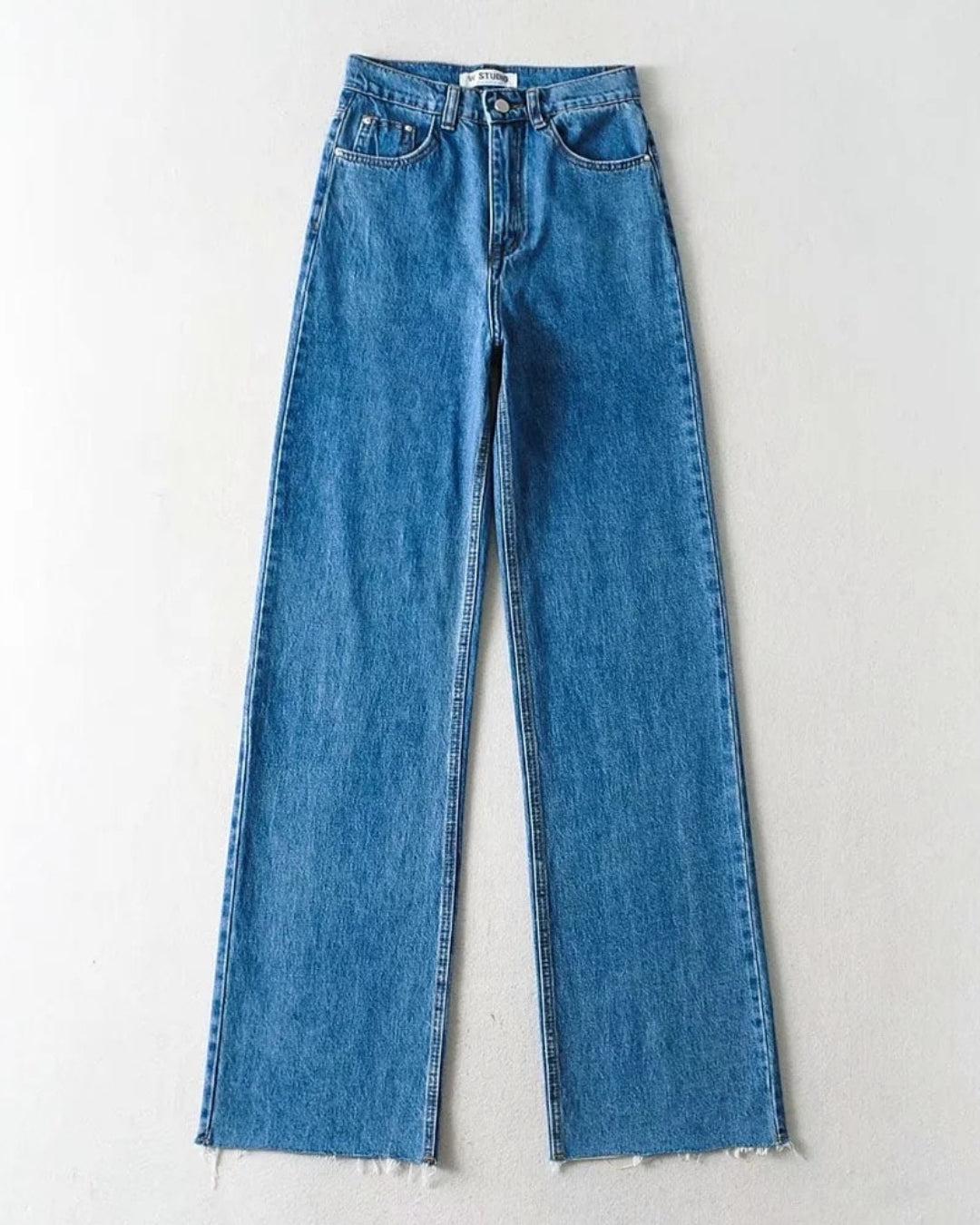 High Waist Casual Washed Jeans - KAYSMAR