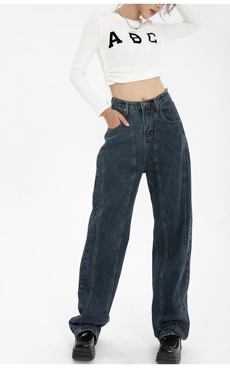 High Waisted Wide Leg Jeans - KAYSMAR