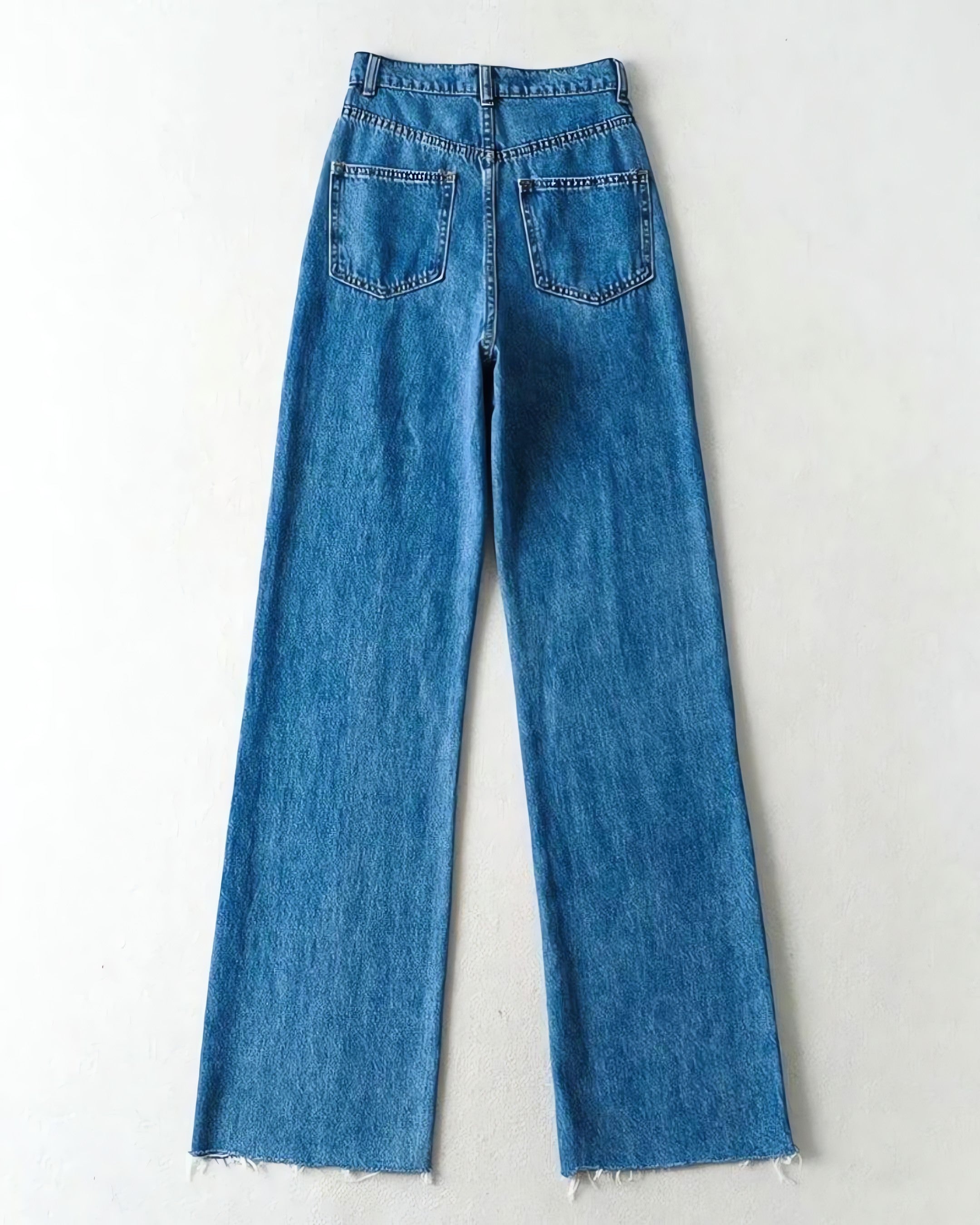 High Waist Casual Washed Jeans - KAYSMAR