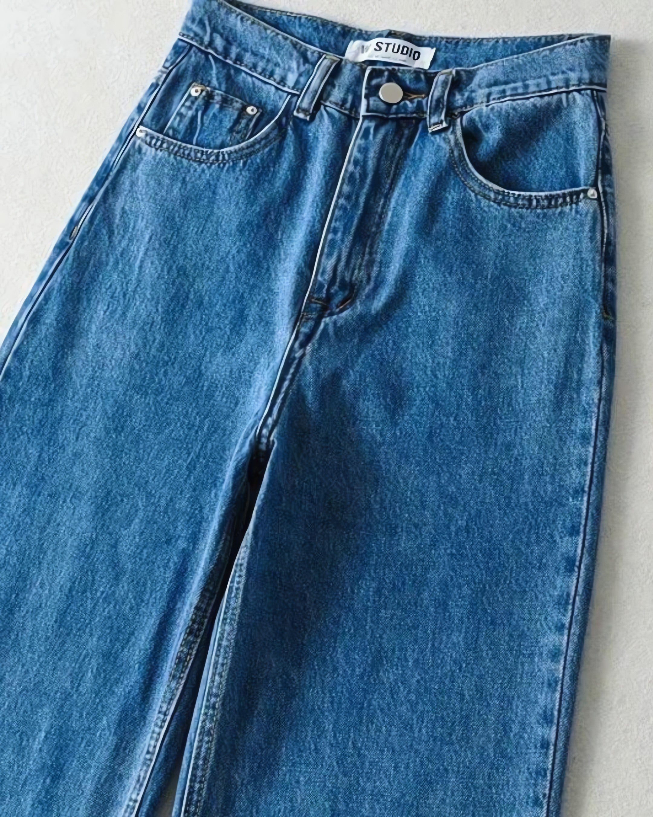 High Waist Casual Washed Jeans - KAYSMAR