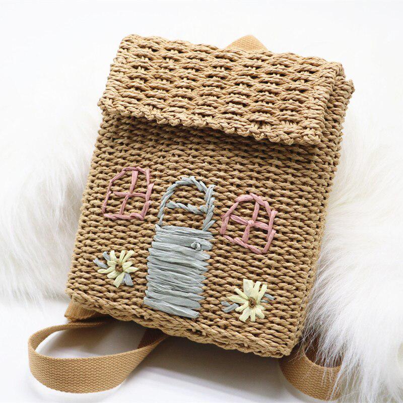 Home Design Straw Backpack - KAYSMAR
