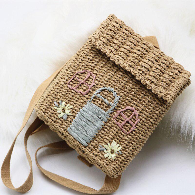 Home Design Straw Backpack - KAYSMAR