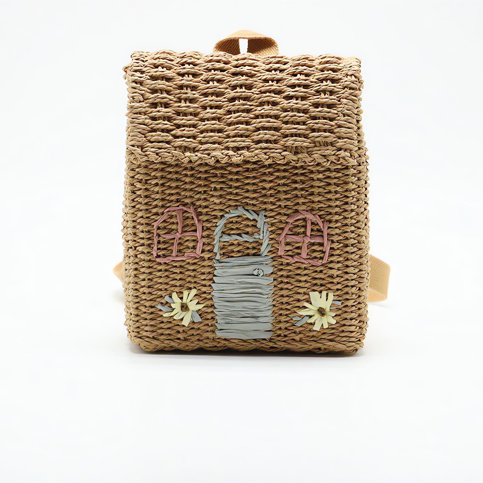 Home Design Straw Backpack - KAYSMAR