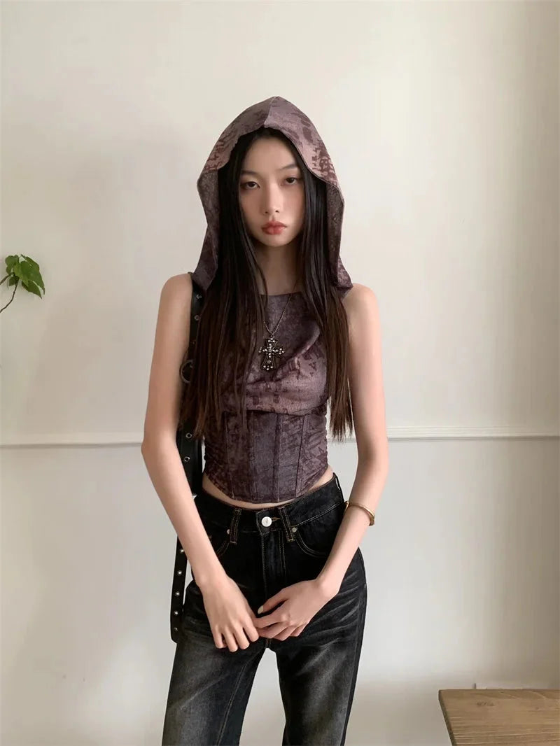 Hooded Corset Top - KAYSMAR