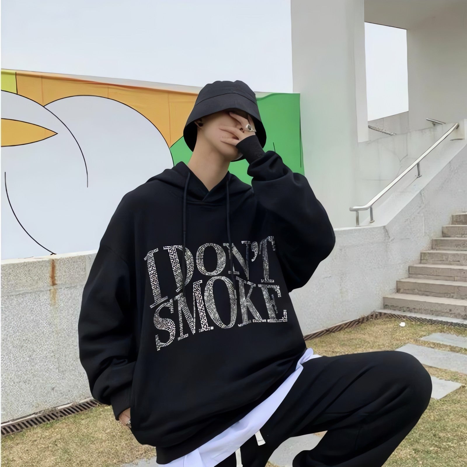I Don't Smoke Rhinestone Hoodie - KAYSMAR