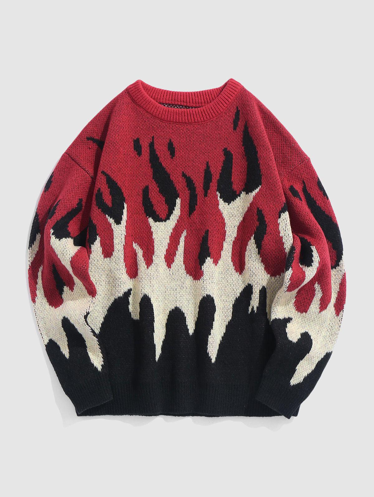 Indie Flame Knitted Sweater - KAYSMAR