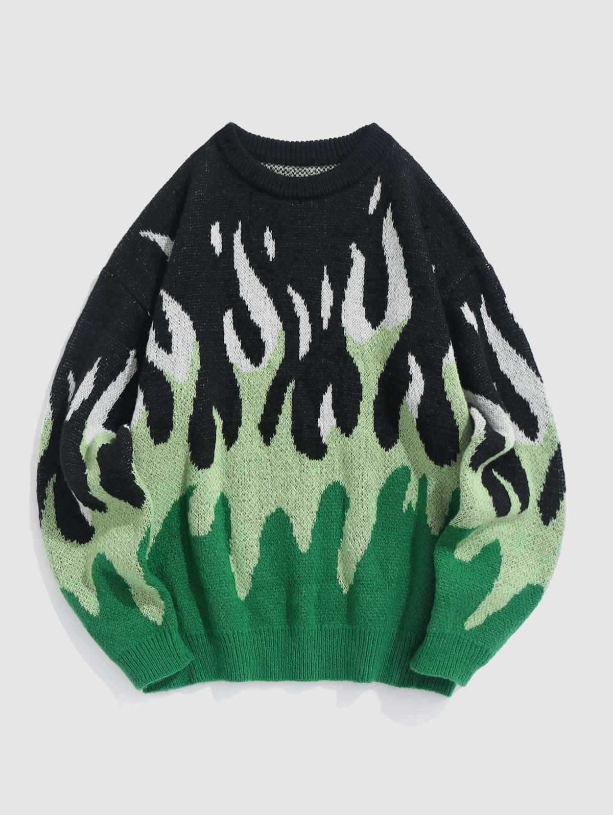 Indie Flame Knitted Sweater - KAYSMAR