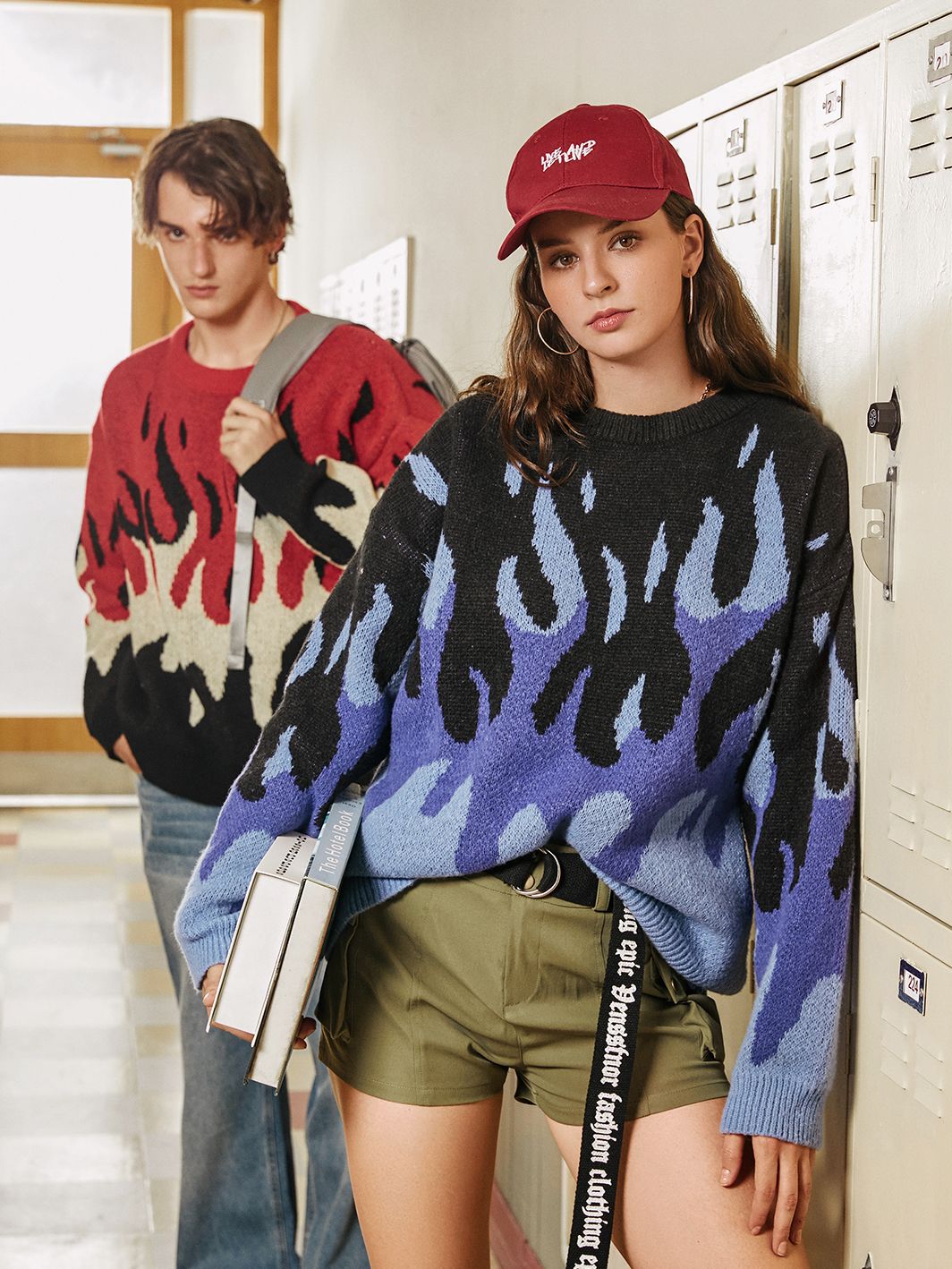 Indie Flame Knitted Sweater - KAYSMAR