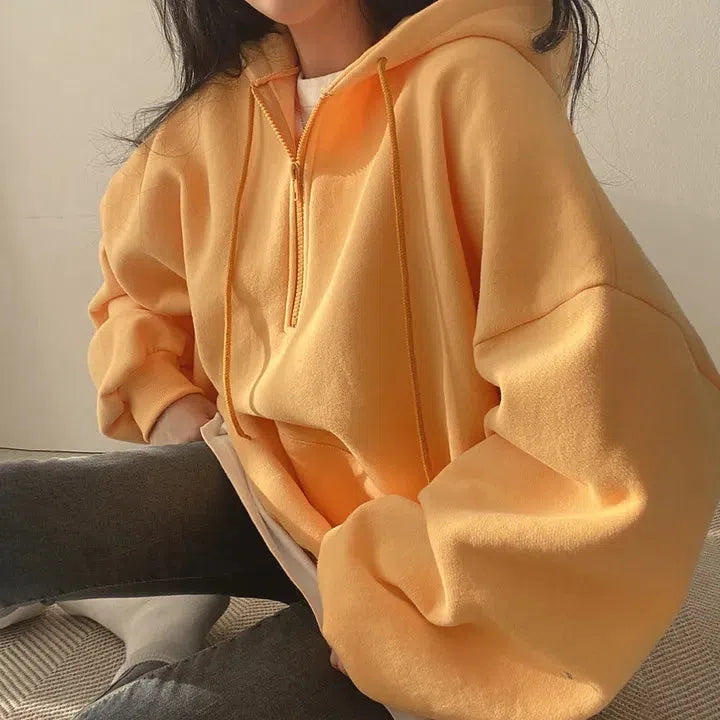 Indie Oversized Zip Up Hoodie - KAYSMAR