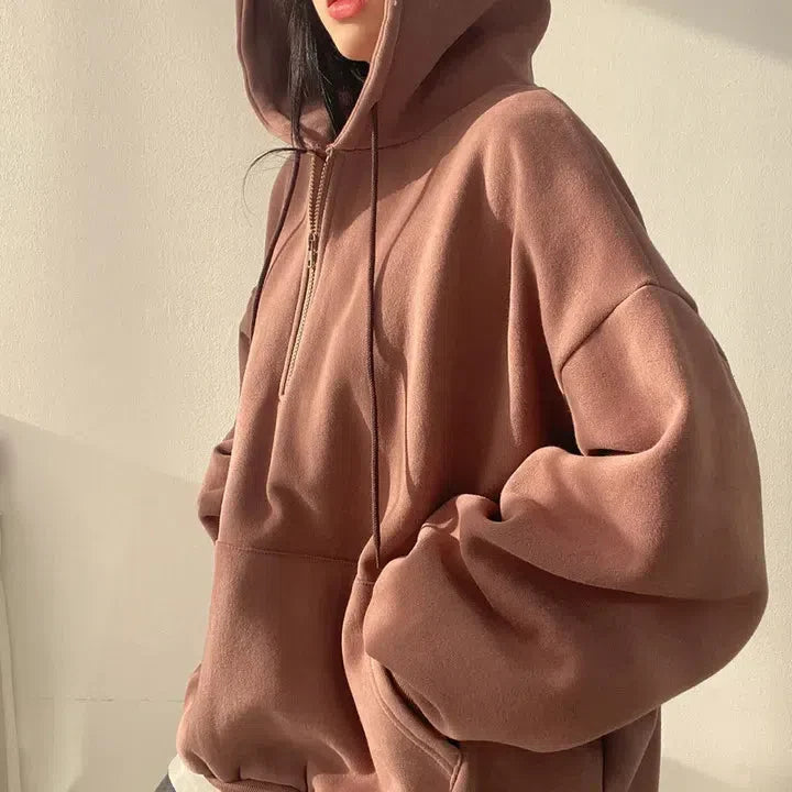 Indie Oversized Zip Up Hoodie - KAYSMAR