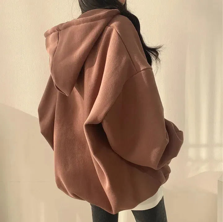 Indie Oversized Zip Up Hoodie - KAYSMAR