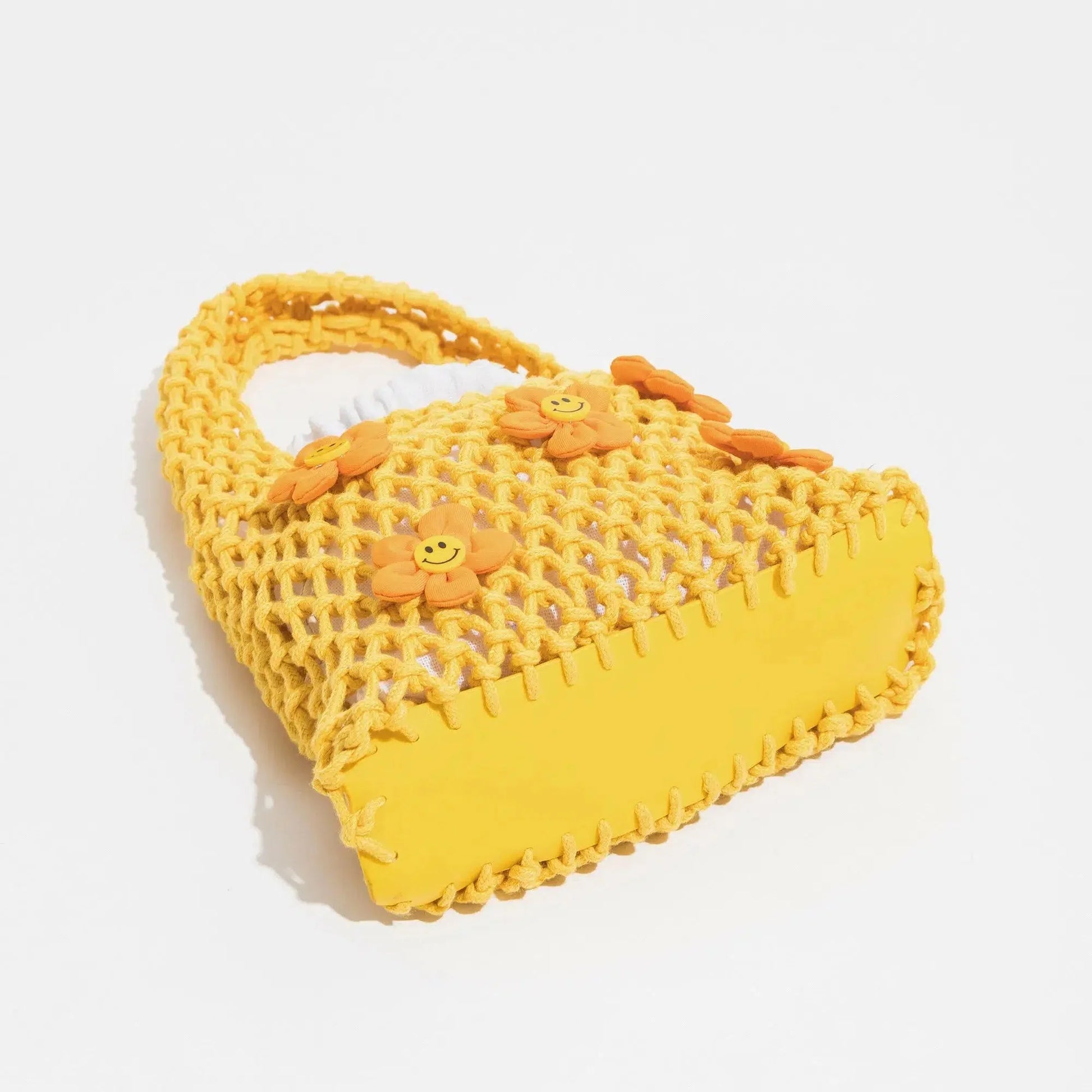 Indie Smiley Flowers Crochet Bag - KAYSMAR