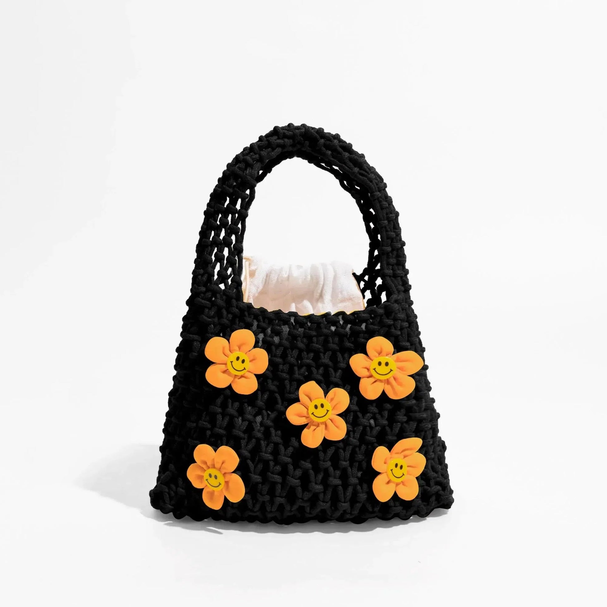 Indie Smiley Flowers Crochet Bag - KAYSMAR
