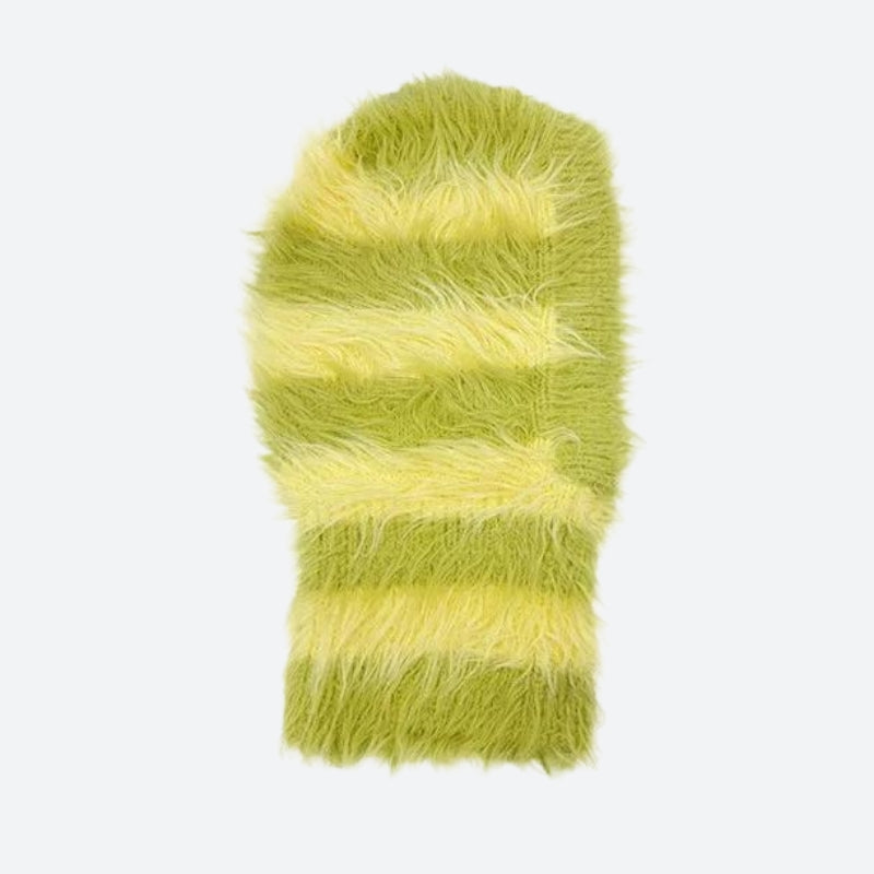 Indie Striped Fluffy Balaclava - KAYSMAR