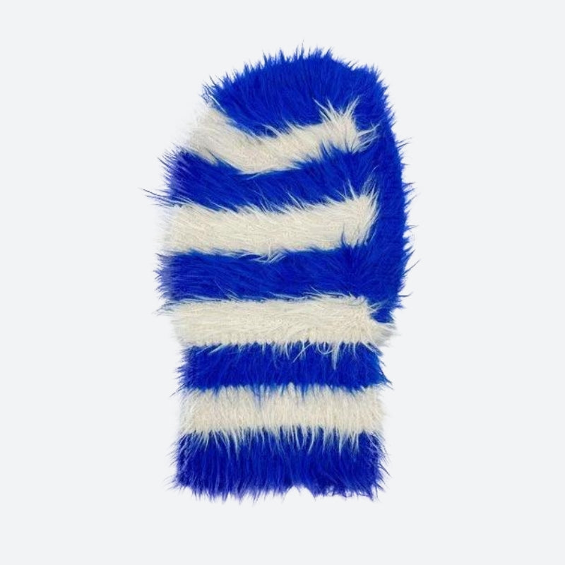Indie Striped Fluffy Balaclava - KAYSMAR