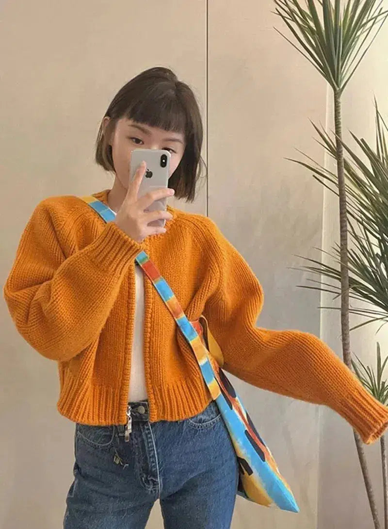 Indie Zip Up Knitted Cardigan - KAYSMAR