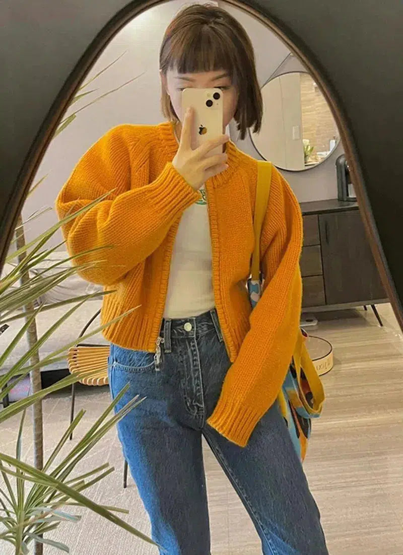 Indie Zip Up Knitted Cardigan - KAYSMAR