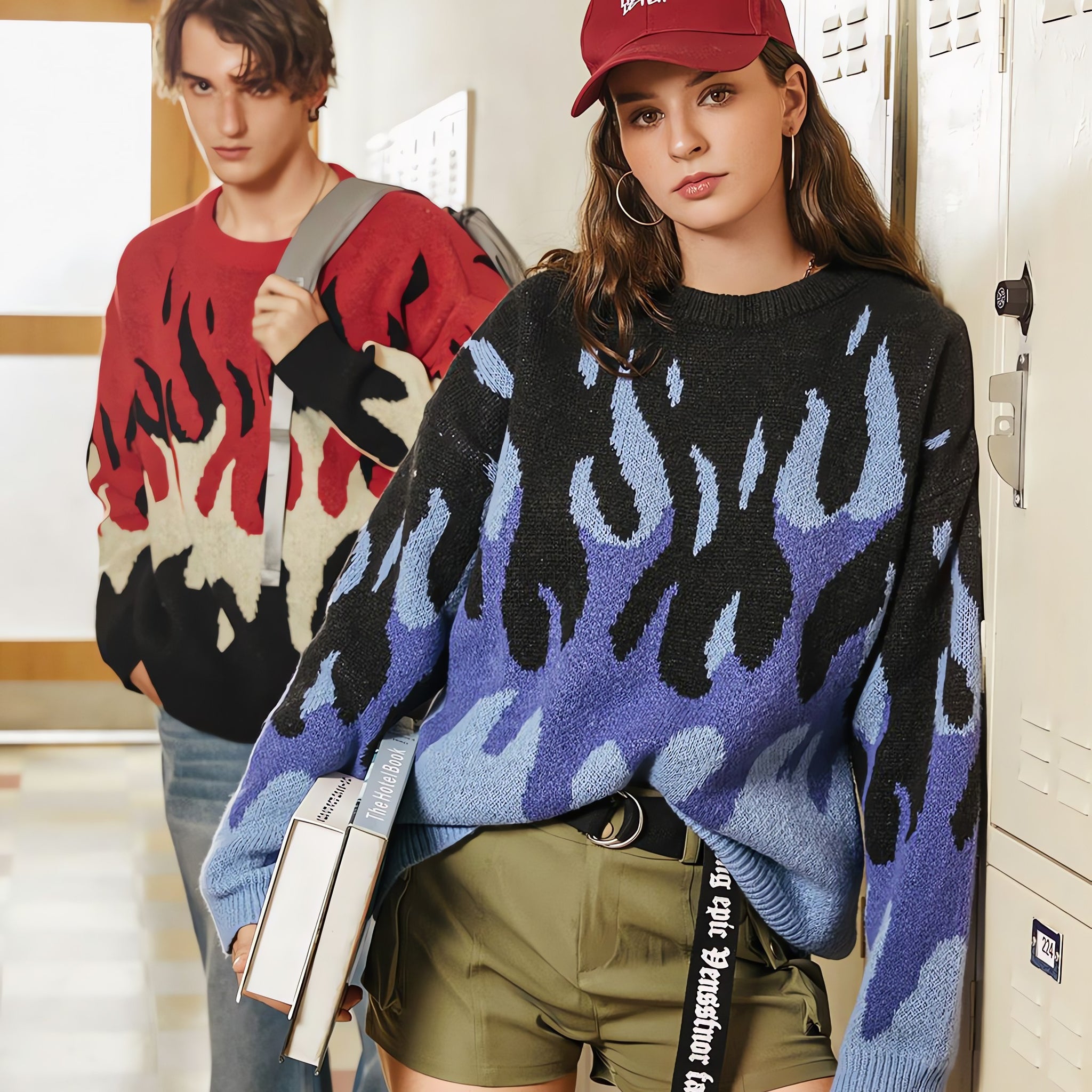 Indie Flame Knitted Sweater - KAYSMAR