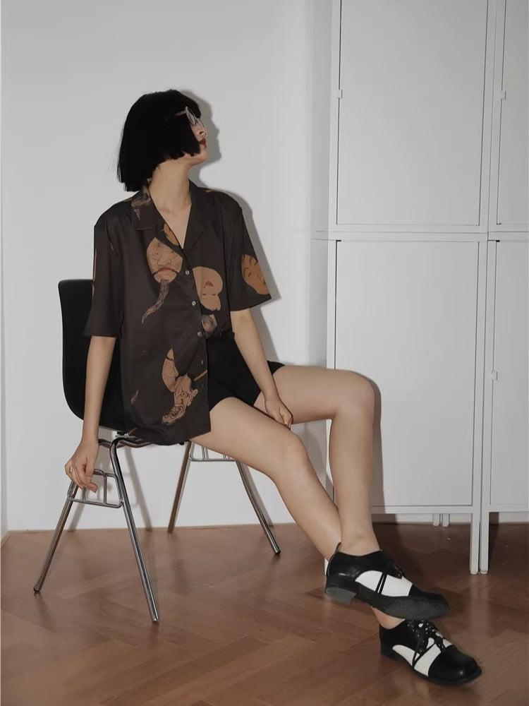 Japanese Art Short Sleeve Shirt - KAYSMAR