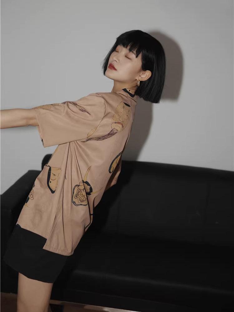 Japanese Art Short Sleeve Shirt - KAYSMAR