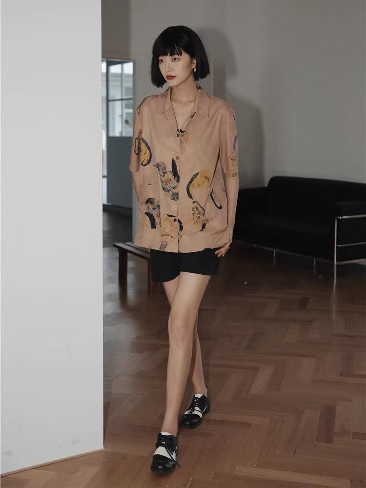 Japanese Art Short Sleeve Shirt - KAYSMAR