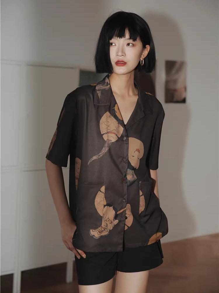 Japanese Art Short Sleeve Shirt - KAYSMAR