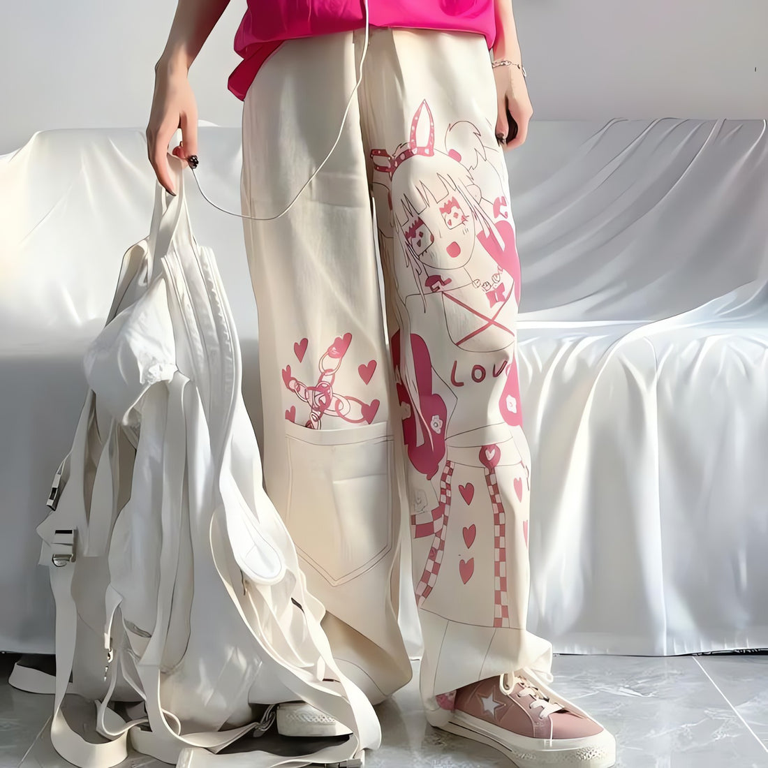 Kawaii Anime Girl Printed Pants - KAYSMAR