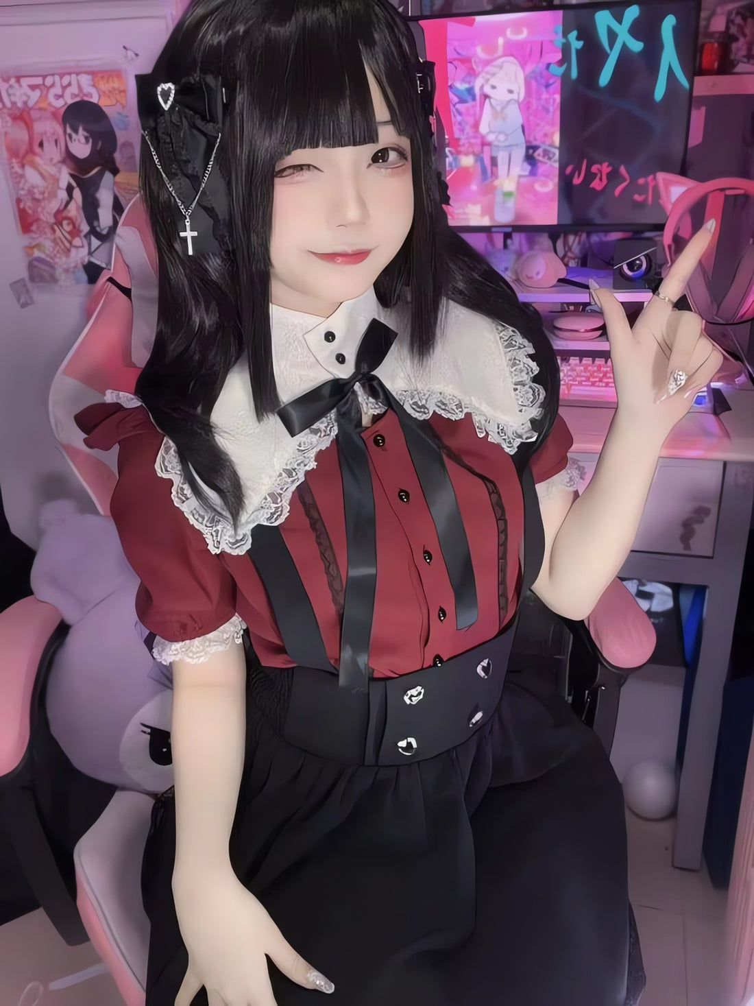 Kawaii Goth Collar Shirt - KAYSMAR