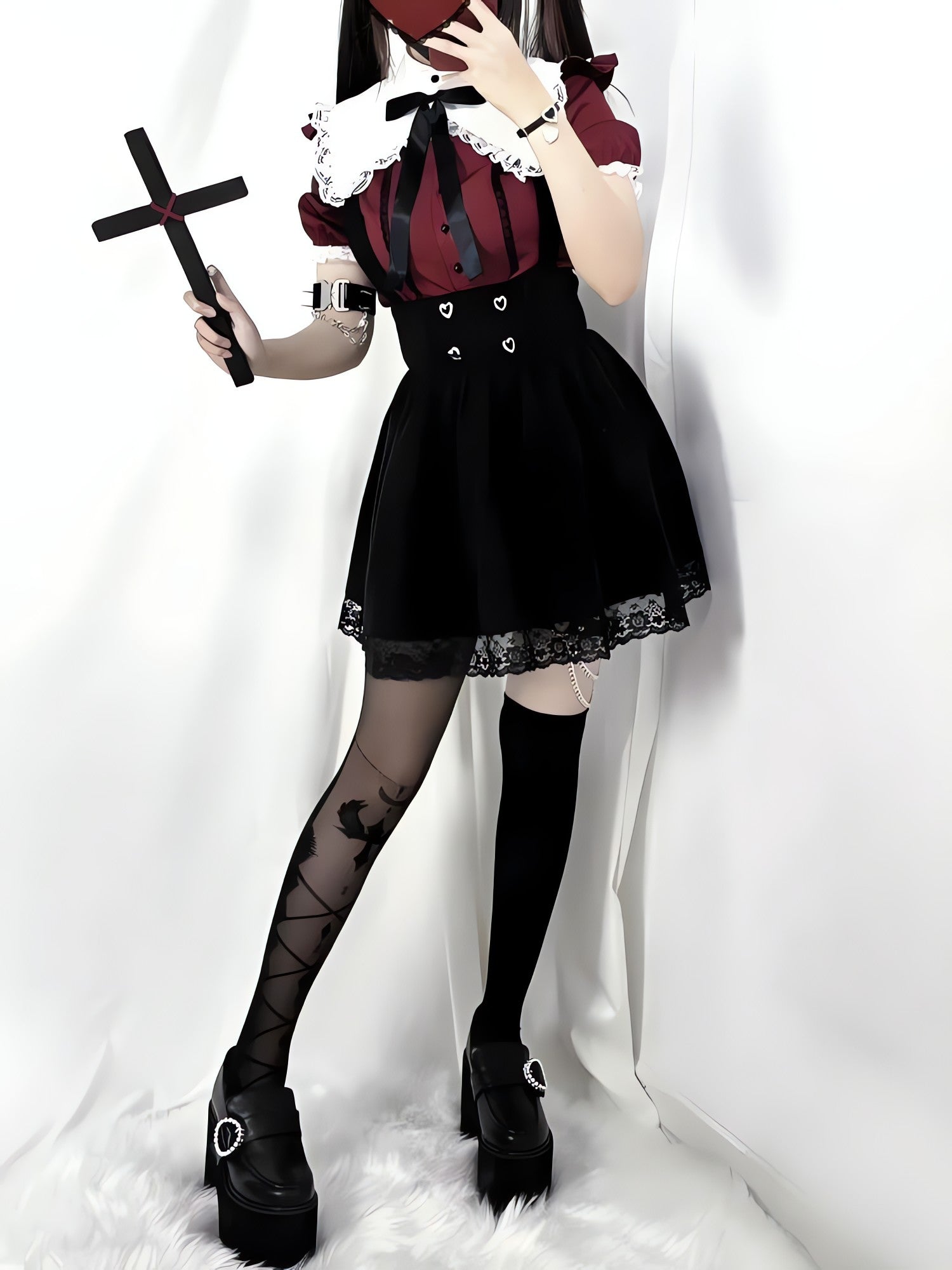 Kawaii Goth Collar Shirt - KAYSMAR