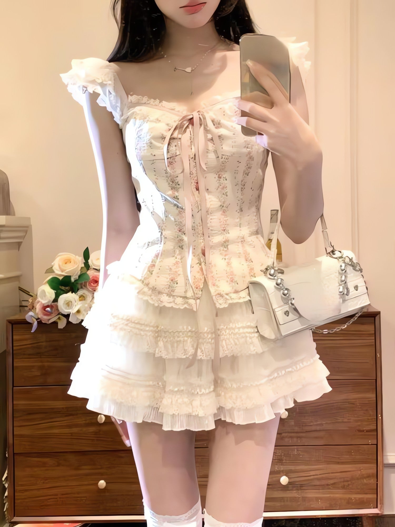 Kawaii Top & Mini Skirt Two Piece Set - KAYSMAR