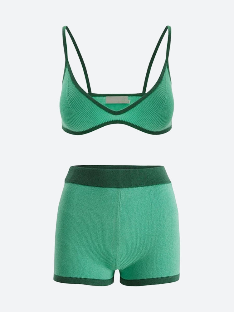 Knitted Crop Top & Shorts Two Piece Set - KAYSMAR