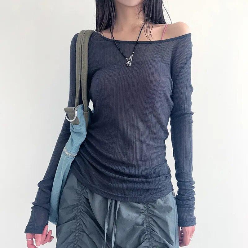 Knitted Mesh Backless Top - KAYSMAR