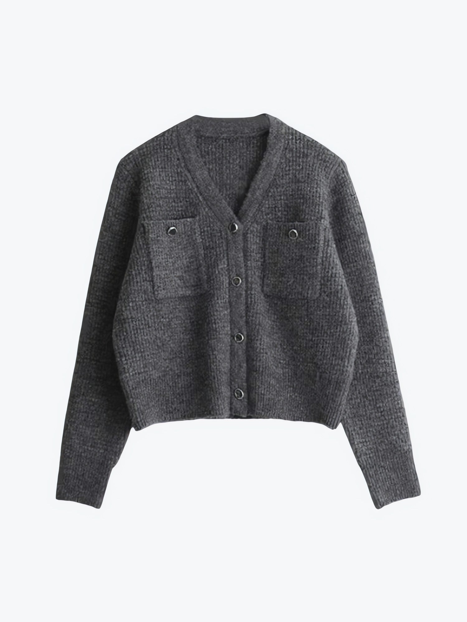 Knitted Button-Up Cardigan & Mini Skirt Two Piece Set - KAYSMAR