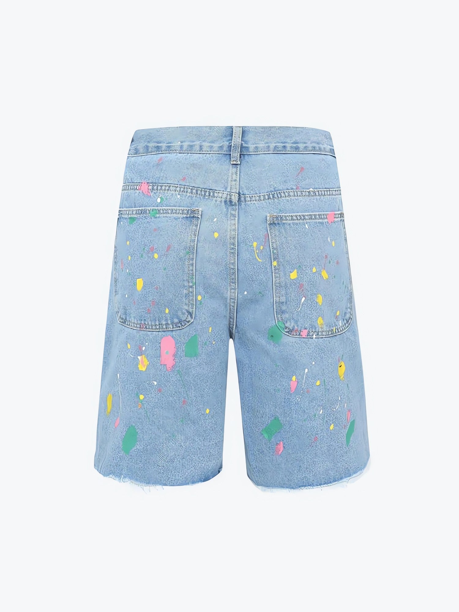 Knitted Flower Patch Denim Shorts - KAYSMAR