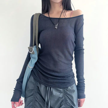 Knitted Mesh Backless Top - KAYSMAR