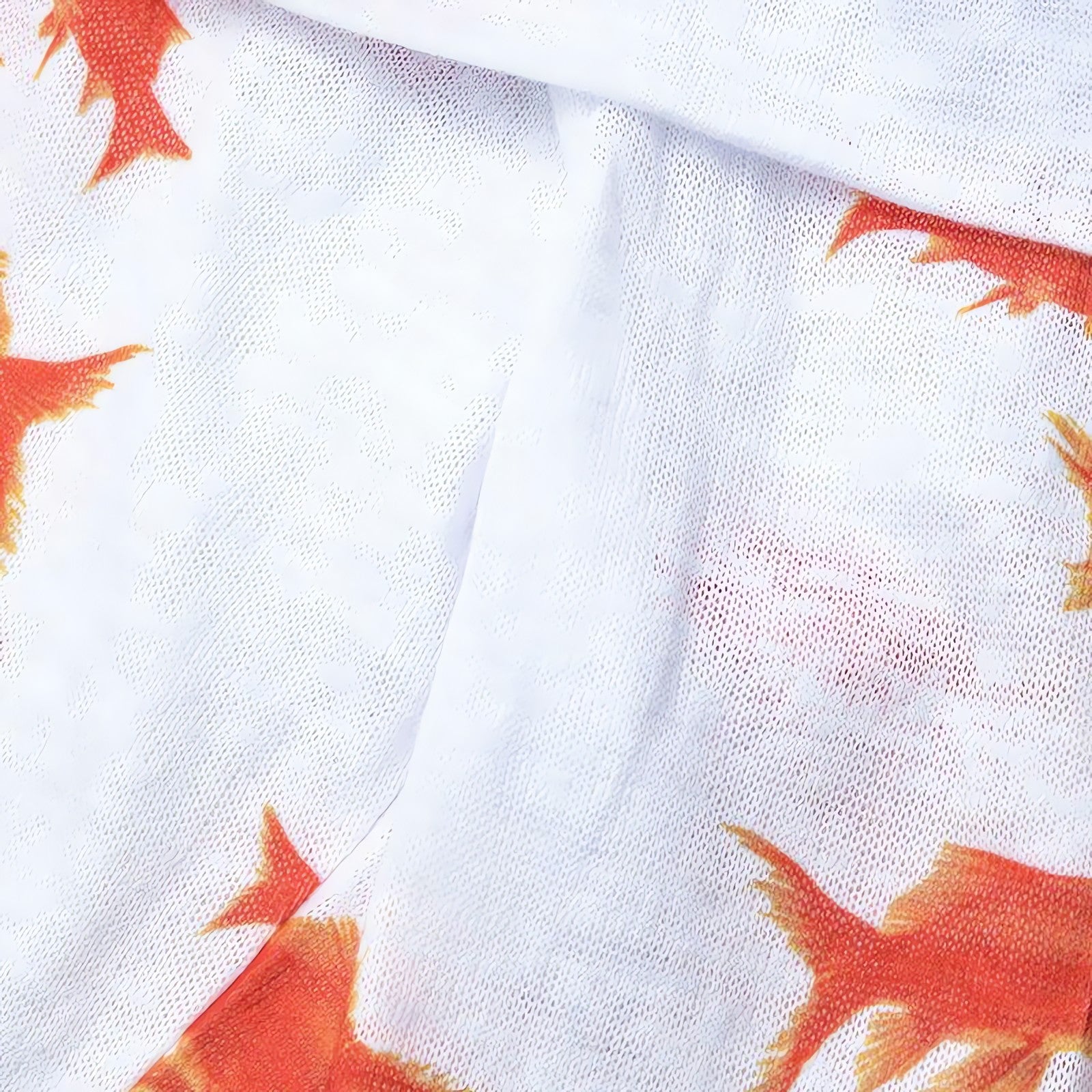 Koi Fish Printed Mesh Mini Dress - KAYSMAR