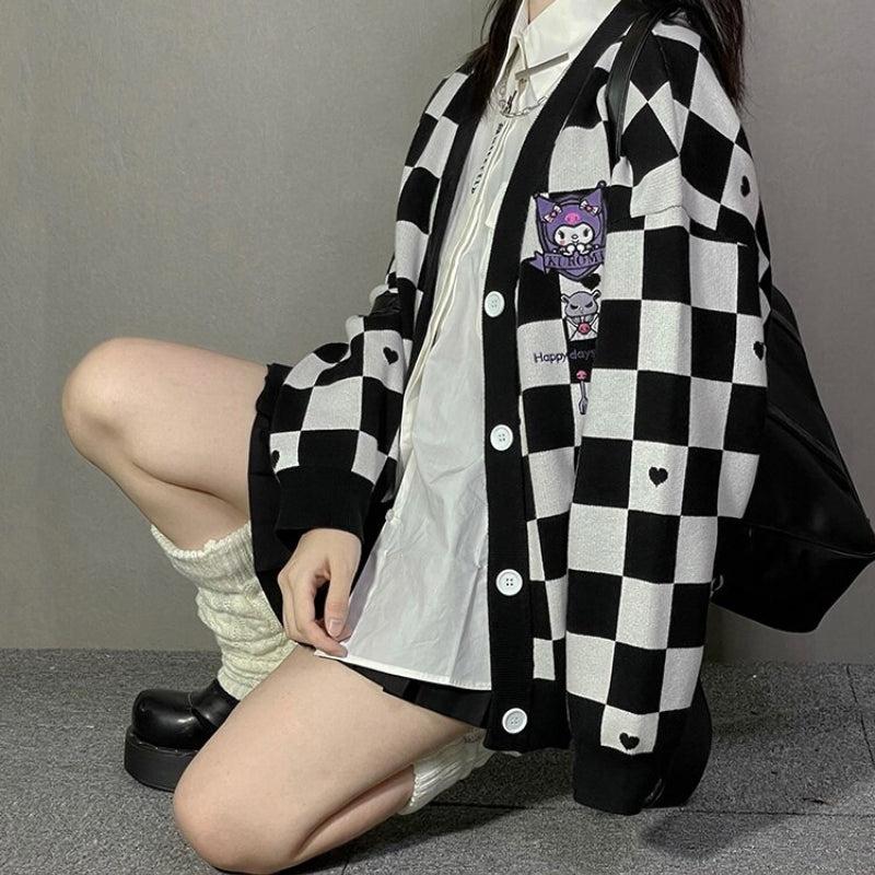 Kuromi Buttoned Black Cardigan - KAYSMAR