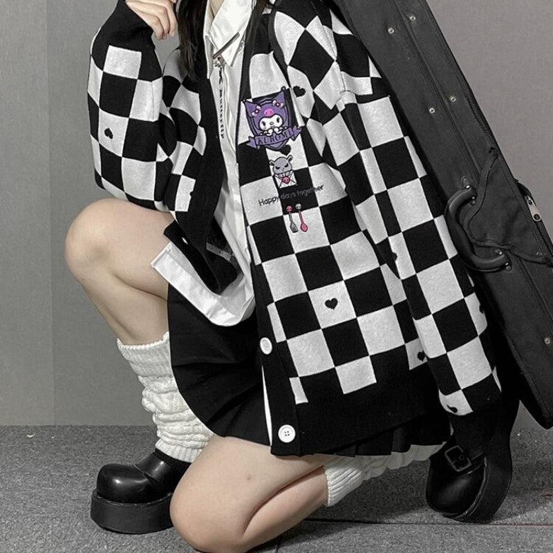 Kuromi Buttoned Black Cardigan - KAYSMAR