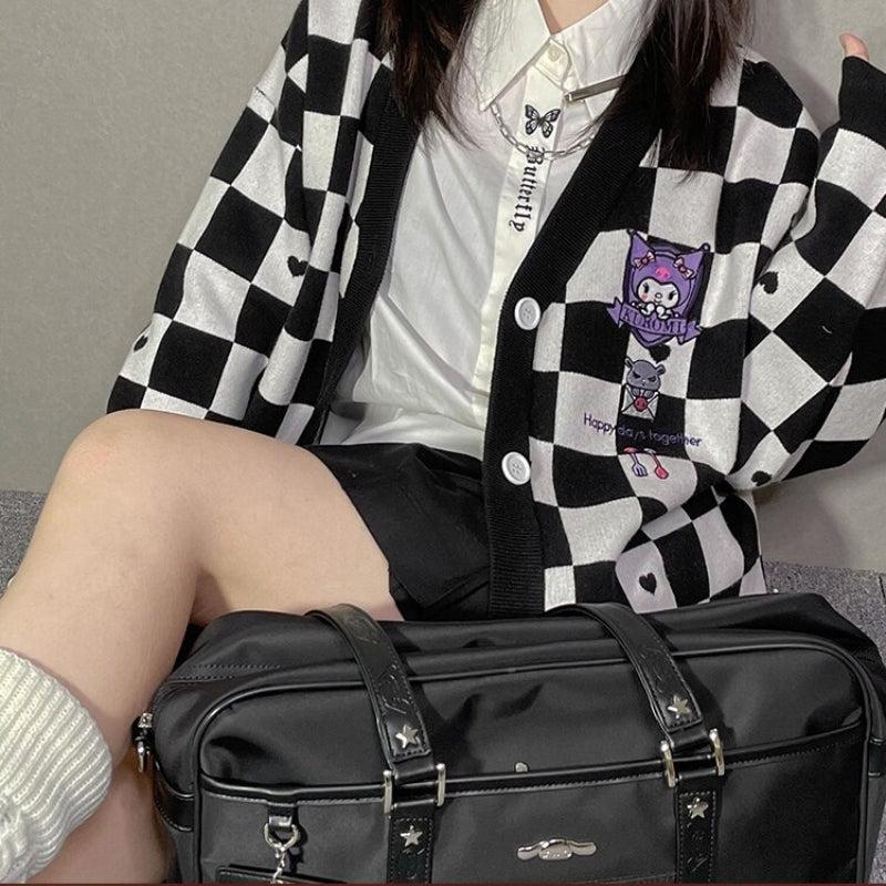 Kuromi Buttoned Black Cardigan - KAYSMAR
