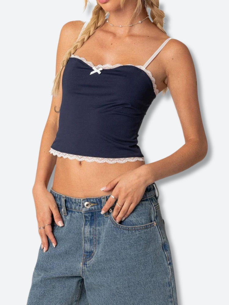 Lace Trim Top - KAYSMAR