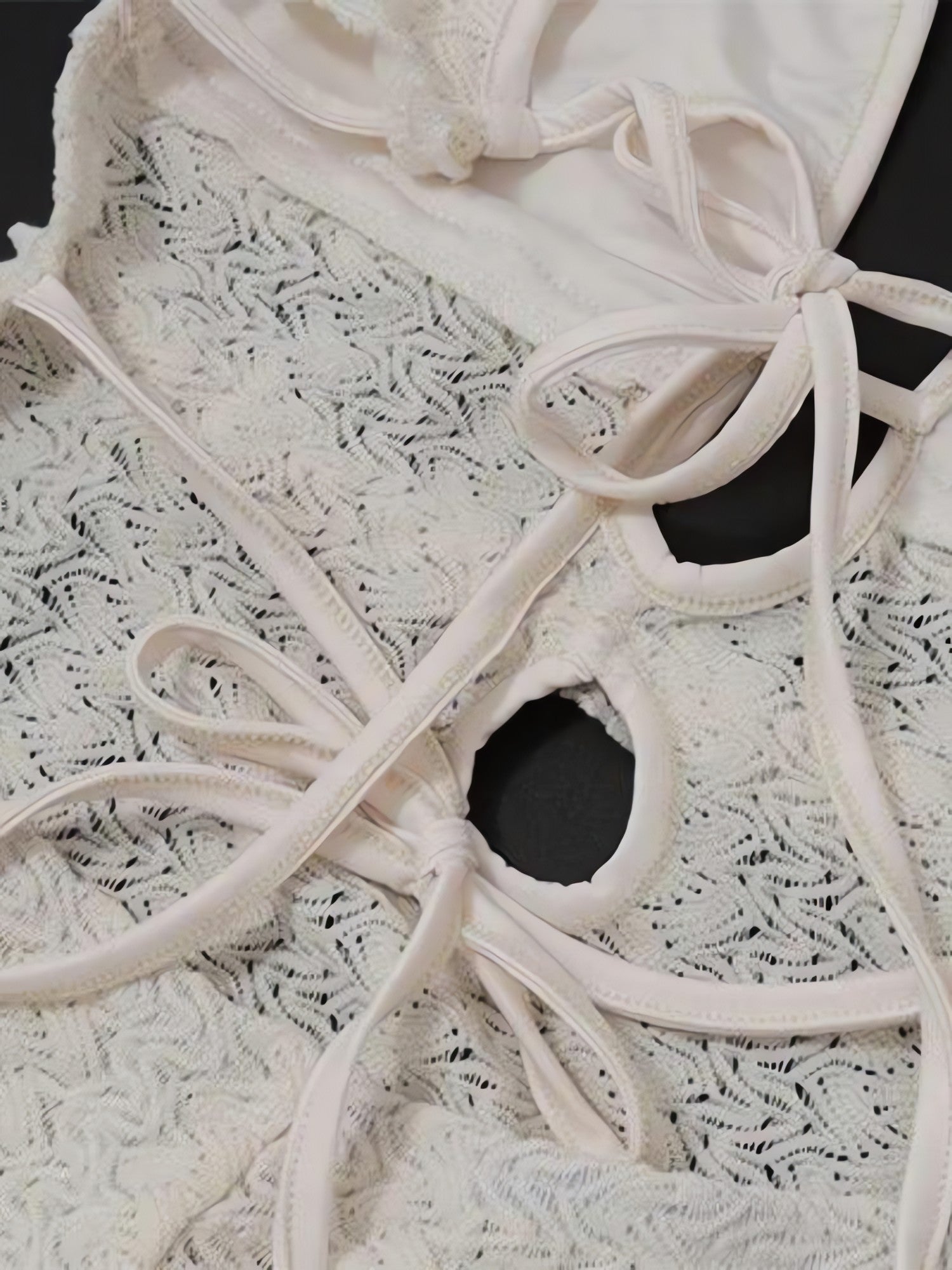 Lace Backless Plunge Neck Maxi Dress - KAYSMAR