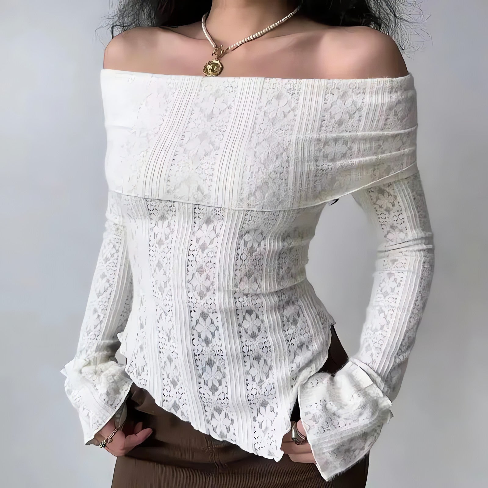 Lace Off Shoulder Top - KAYSMAR