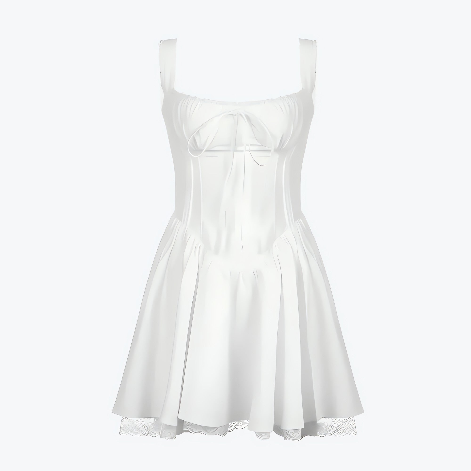 Lace Ruffled Corset Mini Dress - KAYSMAR