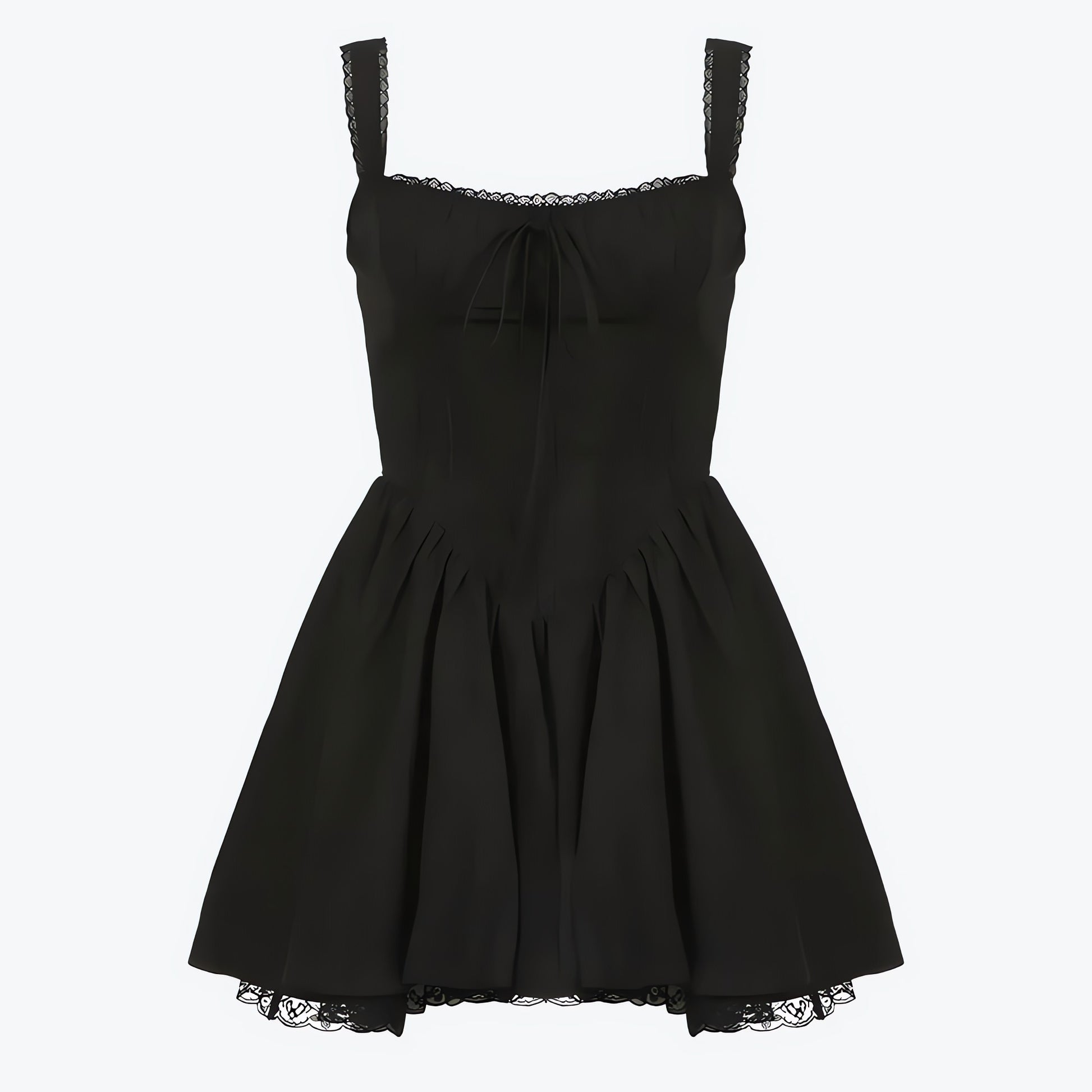 Lace Ruffled Corset Mini Dress - KAYSMAR