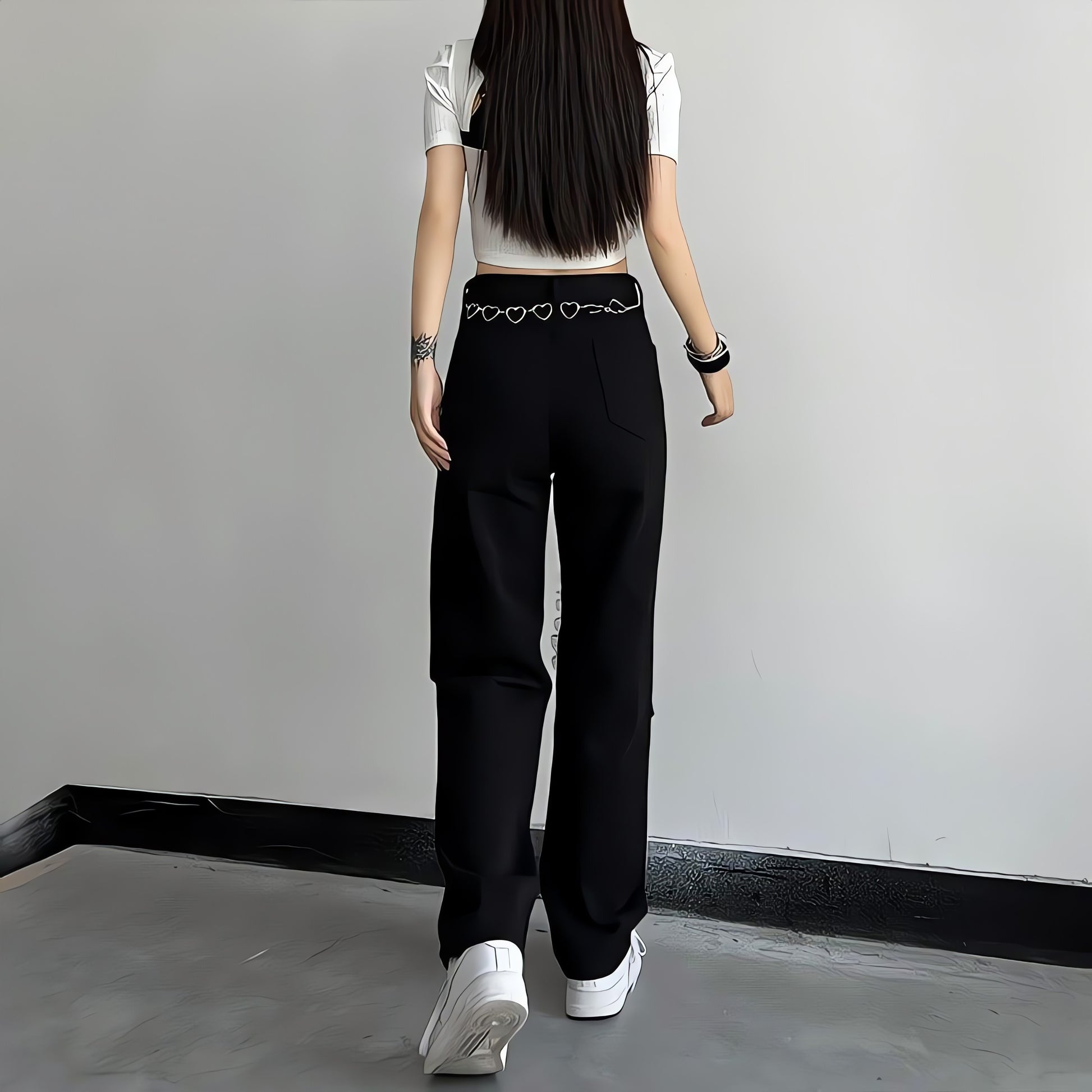 Lace Up Knee Washed Jeans - KAYSMAR